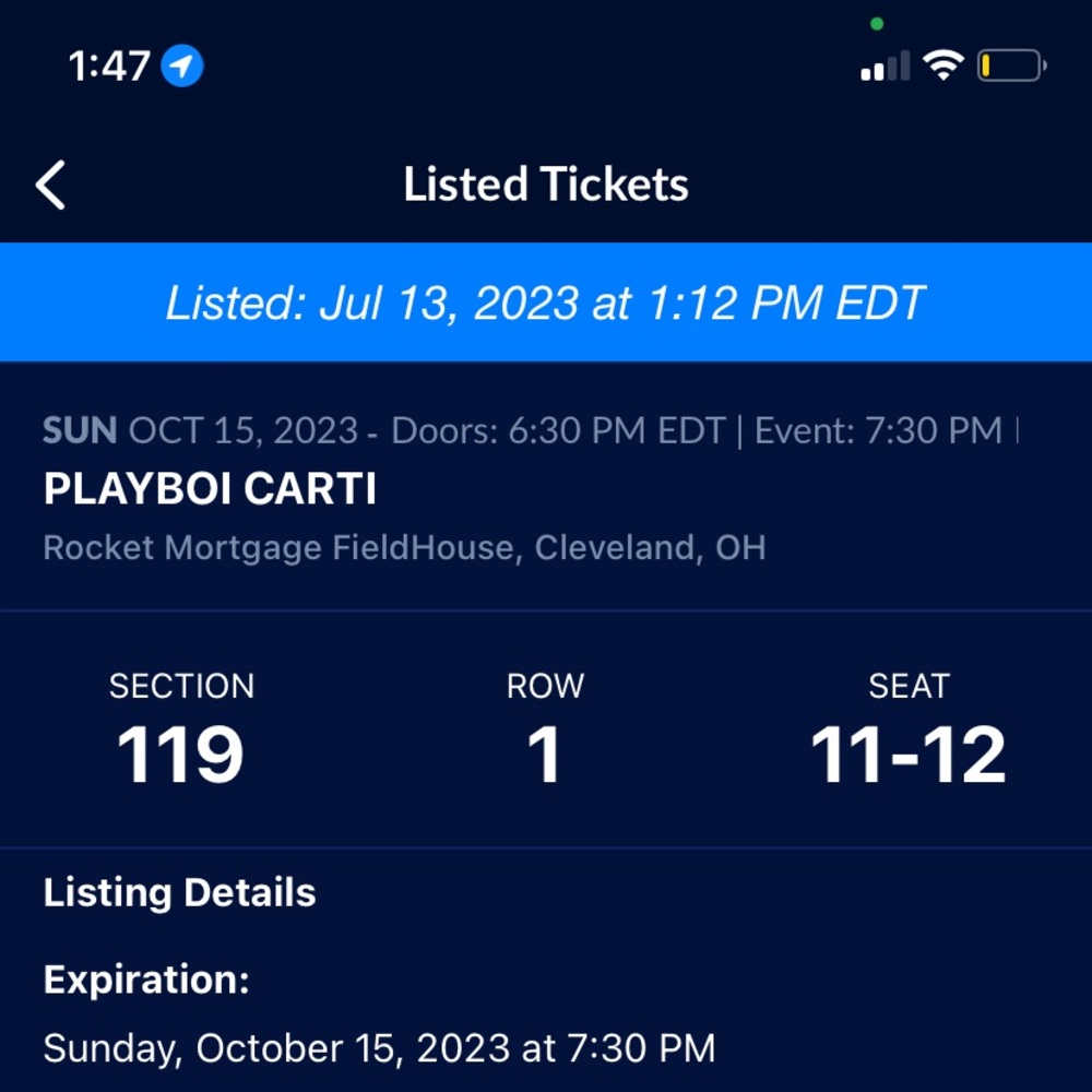 Playboi Carti Antagonist Tour Tickets October 15, 2023